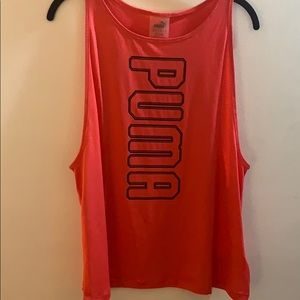 Hot a pink Puma mech tank top